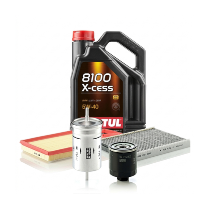 Kit revizie ulei Motul 8100 X-CESS 5W-40 + filtre VW Golf 4 1.4 16V 75 CP – MANN