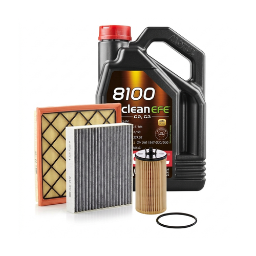 Kit revizie ulei Motul 8100 X-CLEAN EFE 5W-30 + filtre Opel Astra J 1.4 Turbo 120 CP – MANN