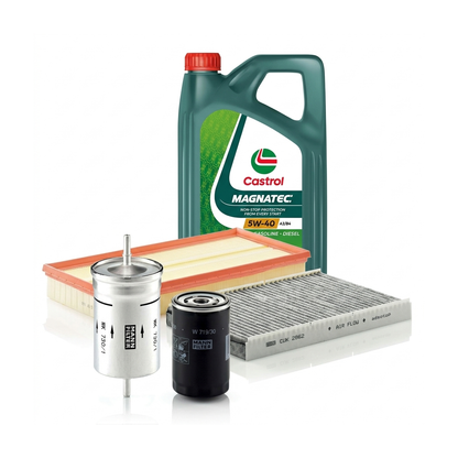 Kit revizie ulei Castrol MAGNATEC 5W-40 A3/B4 + filtre VW Golf 4 1.8 4motion 125 CP – MANN
