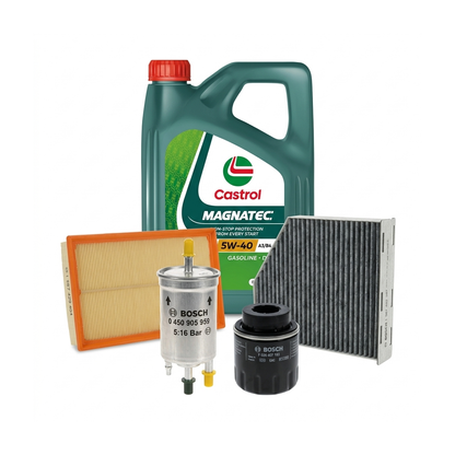 Kit revizie ulei Castrol MAGNATEC 5W-40 A3/B4 + filtre VW Jetta 4 1.4 TSI 160 CP – Bosch