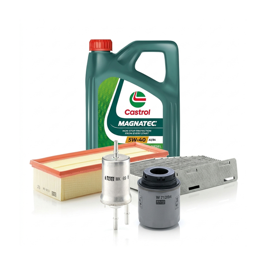 Kit revizie ulei Castrol MAGNATEC 5W-40 A3/B4 + filtre VW Jetta 4 1.4 TSI 160 CP – MANN