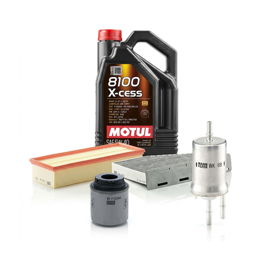 Kit revizie ulei Motul 8100 X-CESS 5W-40 + filtre VW Jetta 4 1.4 TSI 160 CP – MANN