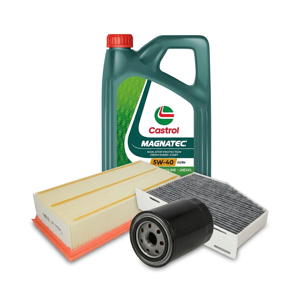 Kit revizie ulei Castrol MAGNATEC 5W-40 A3/B4 + filtre VW Jetta 4 2.0 TFSI 200 CP – PURRO