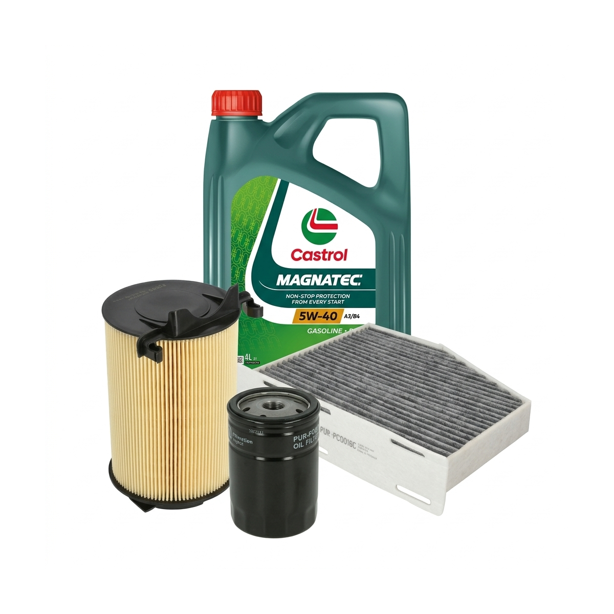 Kit revizie ulei Castrol MAGNATEC 5W-40 A3/B4 + filtre VW Jetta 4 2.0 115 CP – PURRO