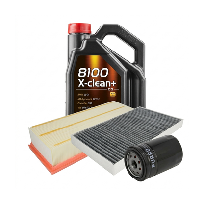 Kit revizie ulei Motul 8100 X-CLEAN+ 5W-30 + filtre VW Tiguan 5N 2.0 TFSI 200 CP – PURRO
