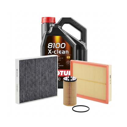Kit revizie ulei Motul 8100 X-CLEAN 5W-40 + filtre Opel Astra H 1.4 LPG 90 CP – MANN