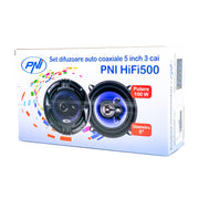 DIFUZOARE AUTO COAXIALE PNI HIFI500, 100W, 12.7 CM, 3 CAI, SET 2 BUC