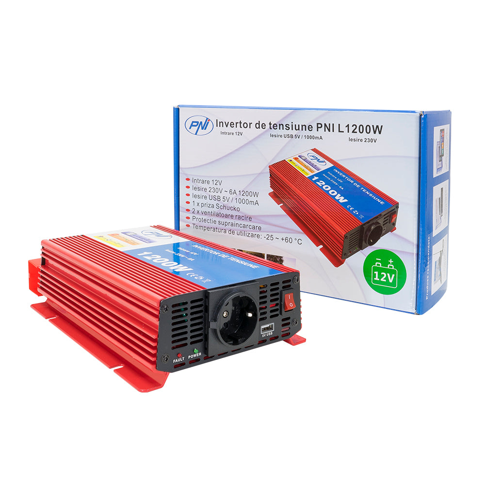 PNI L1200W FESZÜLTSÉGVÁLTÓ 12 V-OS TÁPELLÉK 230 V-OS KIMENET