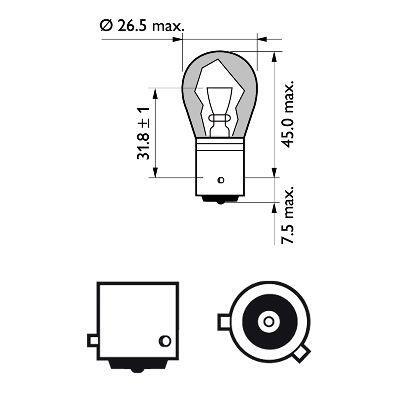 SET 2 BECURI SEMNALIZARE PY21W 12V (blister) PHILIPS