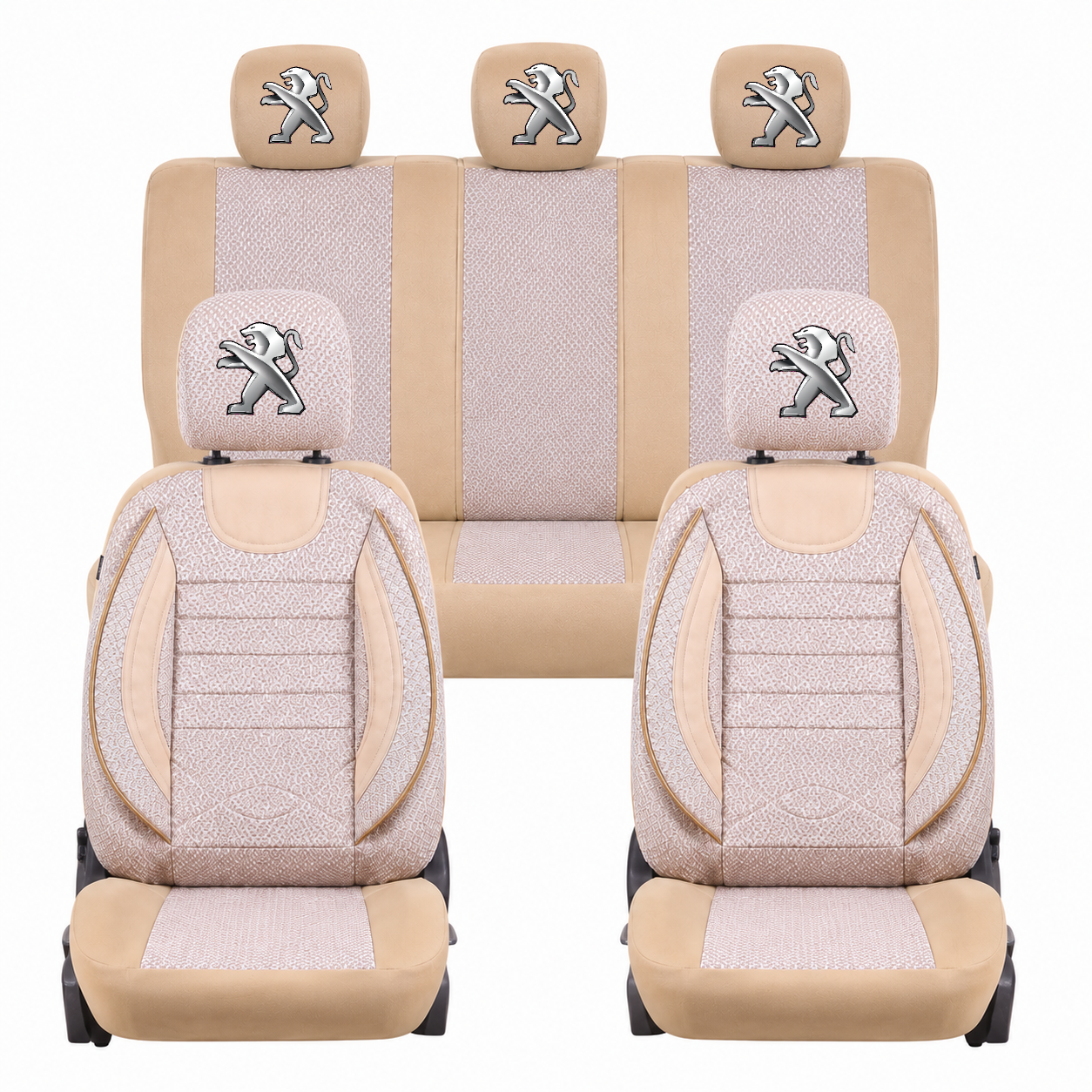 Set Huse Scaune Universale City BEJ, Personalizate cu Peugeot.
