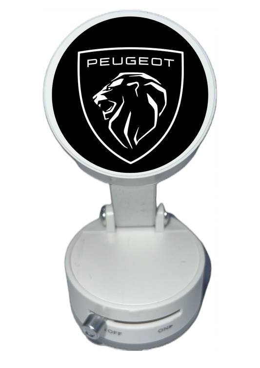 Бяла магнитна стойка с вендуза и регулируемо рамо за НОВО PEUGEOT