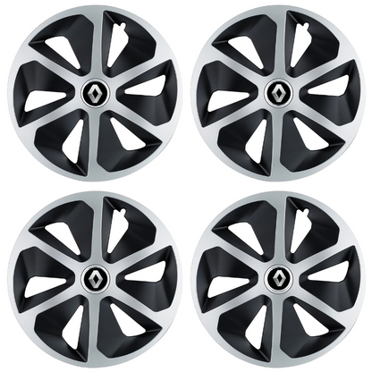 Set 4 capace roti Roco Gri-Negru R16 Compatibil Cu Renault