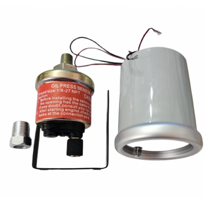 Manometru presiune ulei cu lumina 12V, 52 MM, OGLINDA