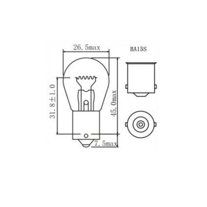 Bec halogen S25 12V 21W BA15S