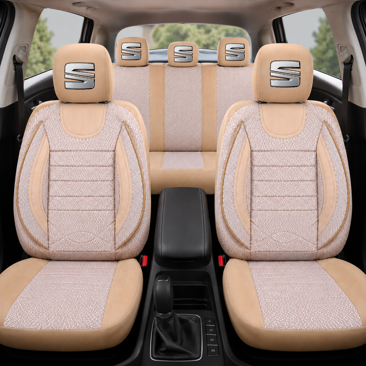 Set Huse Scaune Universale City BEJ, Personalizate cu Seat Logo.