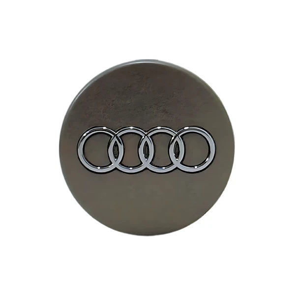 4 db AUDI 60 mm-es könnyűfém keréktárcsa-közép kupak, szürke
