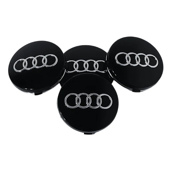 4 db AUDI 60 mm-es fekete alufelni kupakszett