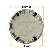 Set 4 Capace Jante BMW – 68mm, Negru cu Alb