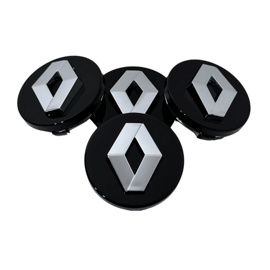 Set 4 Capace Jante Renault – 60mm, Negru