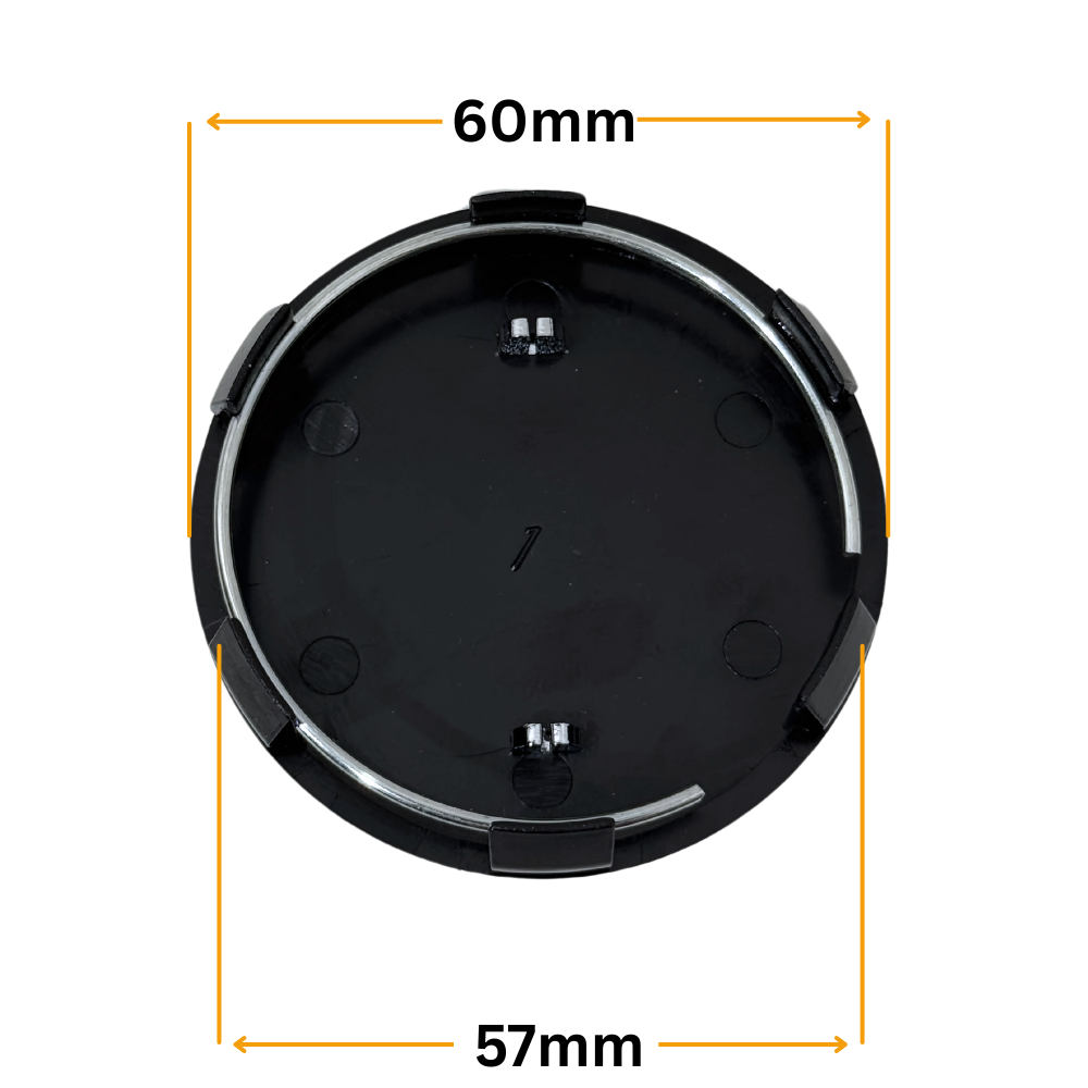Set 4 Capace Jante Renault – 60mm, Negru