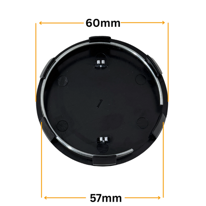 Set 4 Capace Jante Renault – 60mm, Negru