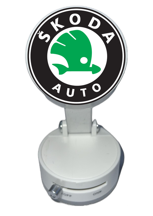 Магнитна стойка БЯЛА с вакуум и регулируемо рамо за SKODA
