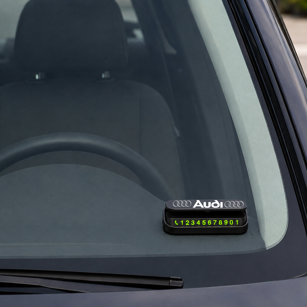 Suport Număr Telefon Auto pentru Parcare personalizat cu Audi.