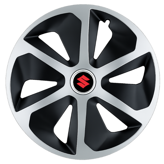 Set 4 capace roti Roco Gri-Negru R13 pentru gama auto Suzuki
