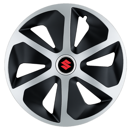 Set 4 capace roti Roco Gri-Negru R16 Compatibil Cu Suzuki