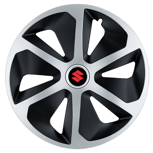 Set 4 capace roti Roco Gri-Negru R16 Compatibil Cu Suzuki