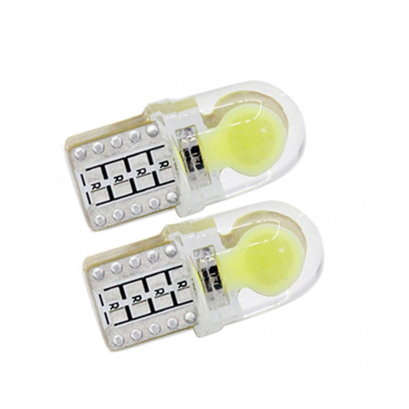 Set 2 becuri auto W5W/T10 Cob siliconat CAN