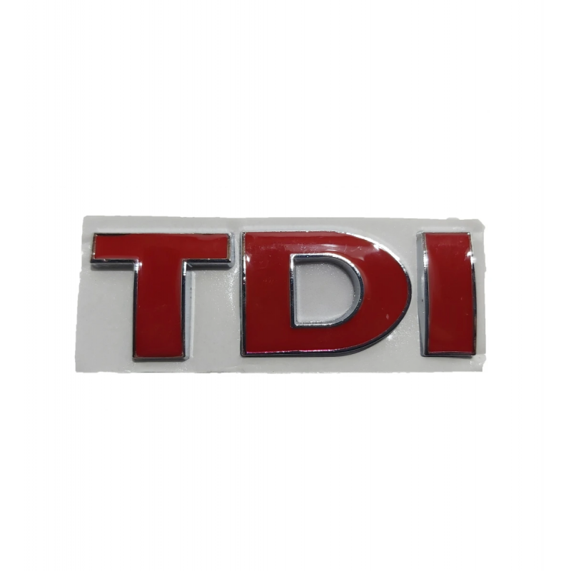 EMBLEMA STICKER, VW TDI, ROSU FULL