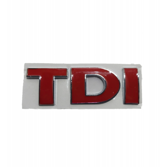 EMBLEMA STICKER, VW TDI, ROSU FULL