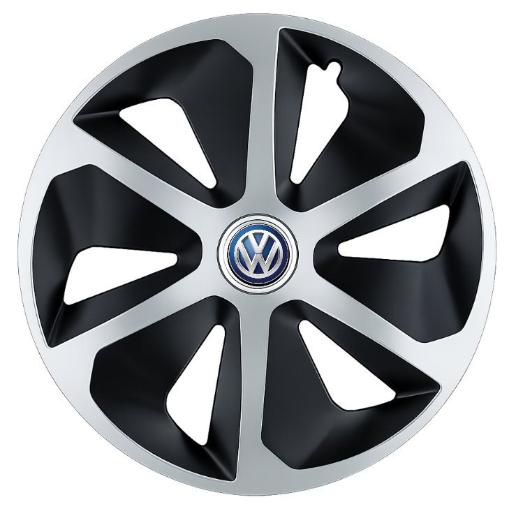 Set 4 capace roti Roco Gri-Negru R16 Compatibil Cu VW
