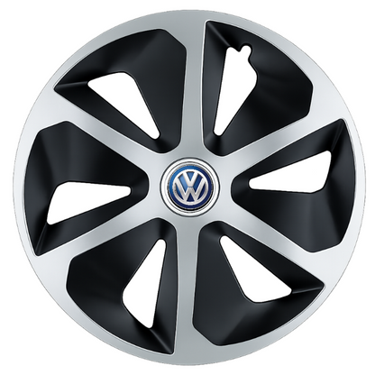 Set 4 capace roti Roco Gri-Negru R16 Compatibil Cu VW