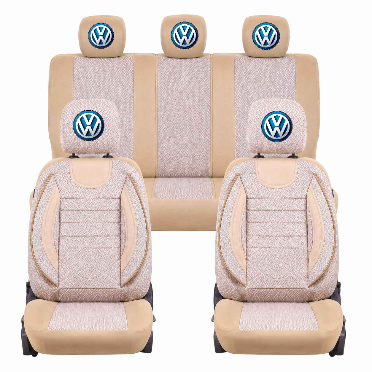 Set Huse Scaune Universale City BEJ, Personalizate cu Volkswagen.