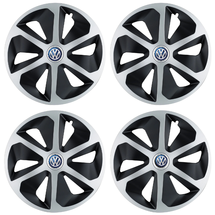 Set 4 capace roti Roco Gri-Negru R16 Compatibil Cu VW