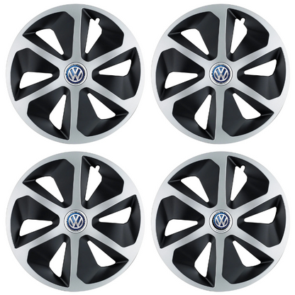 Set 4 capace roti Roco Gri-Negru R16 Compatibil Cu VW