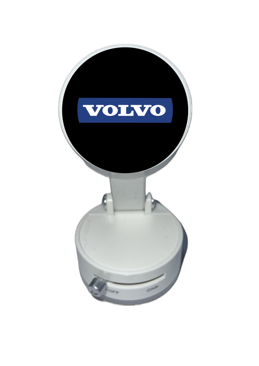 Бяла магнитна стойка с вендуза и регулируемо рамо за VOLVO