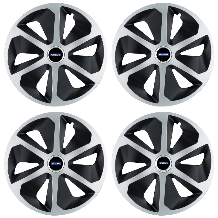 Set 4 capace roti Roco Gri-Negru R14 Compatibil Cu Volvo
