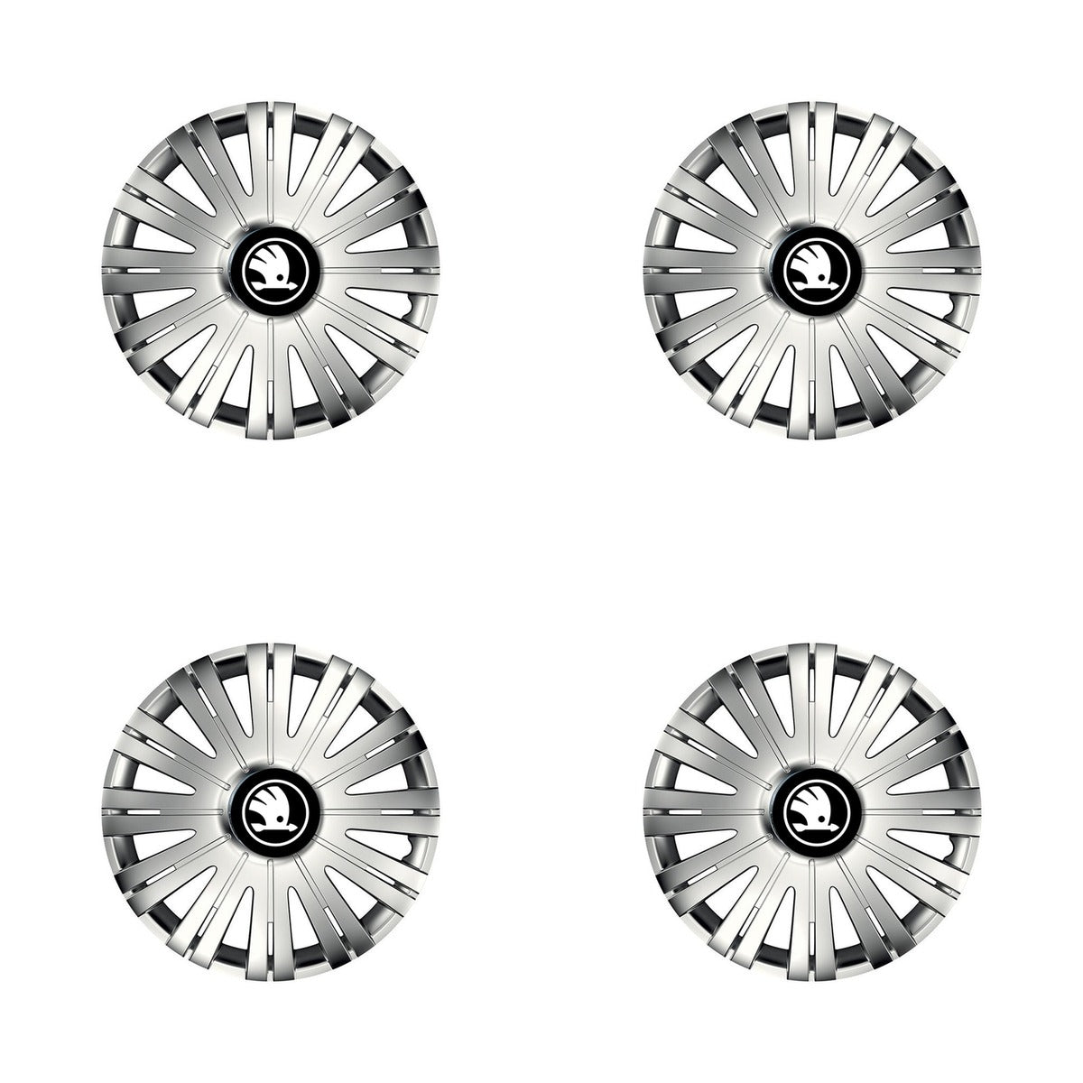 Set 4 Capace Roti potrivite jantelor de 16 inch, pentru Skoda Nou, model Active Crom