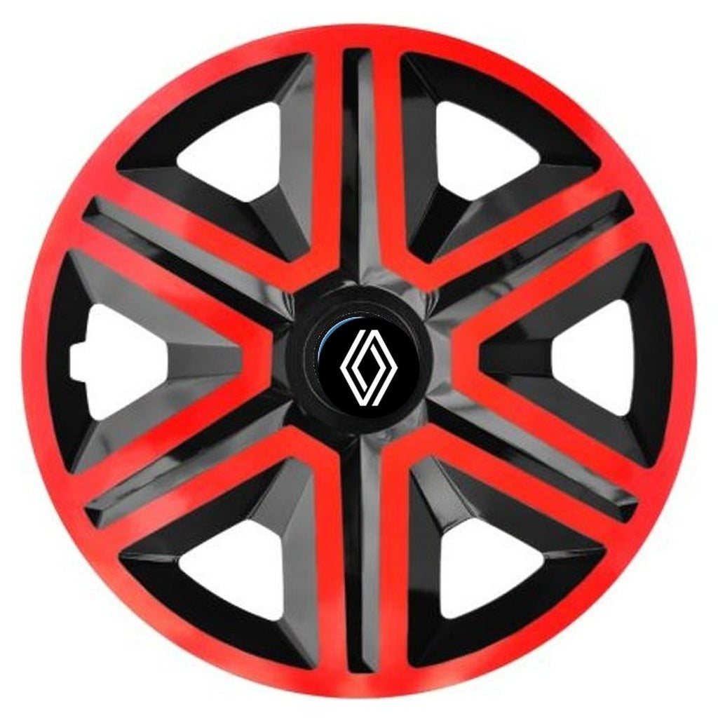 Set 4 Capace Roti Action Rosu-Negru R15, Pentru Renault Nou