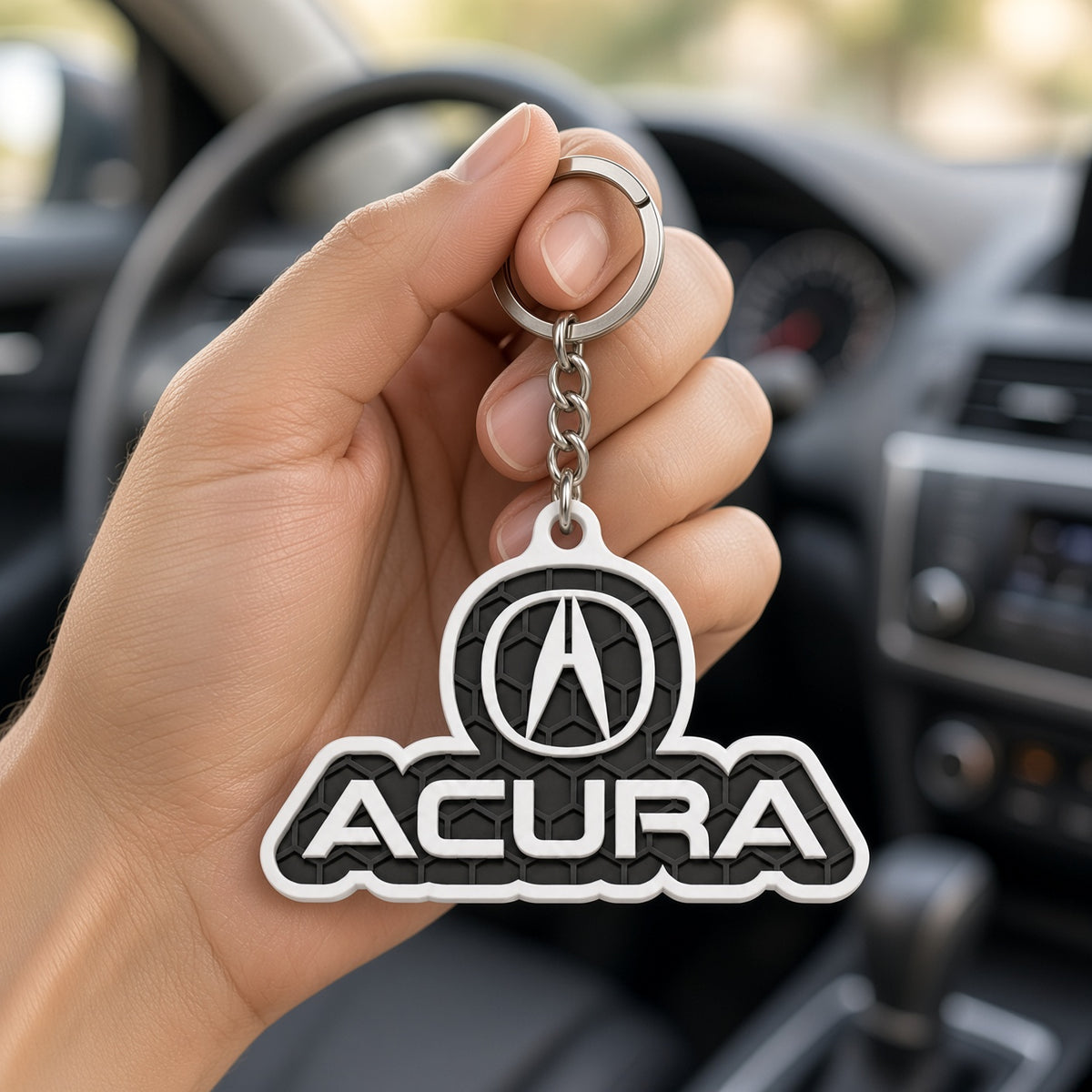 Breloc auto Acura cu lanț și inel
