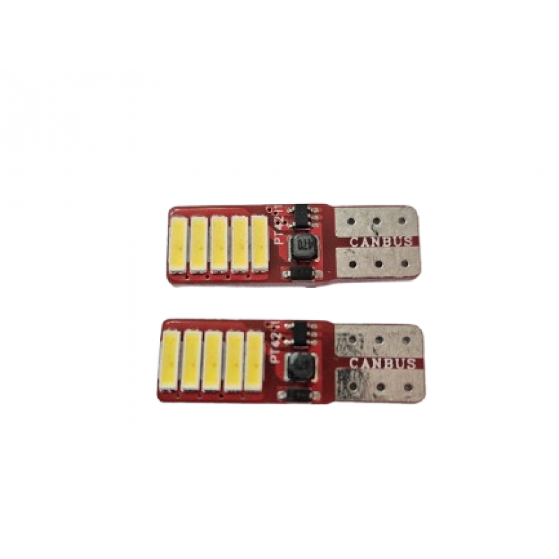 Set 2 Becuri Led Auto, W5W/T10/501, 10 leduri SMD, Canbus