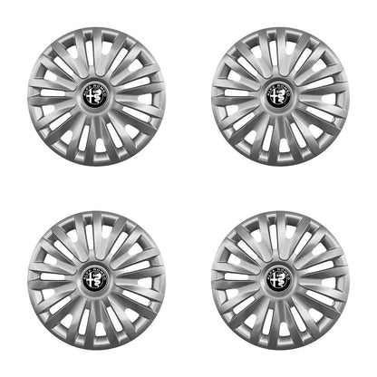 Set 4 capace roti 16 inchi (R16) compatibile ALFA ROMEO 147, 156, 159, 166, GT, Brera, Model-412