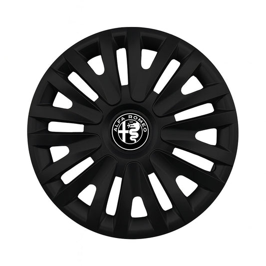 Set 4 capace roti potrivite jantelor de 14 inch compatibile ALFA ROMEO, Model - 217 Black
