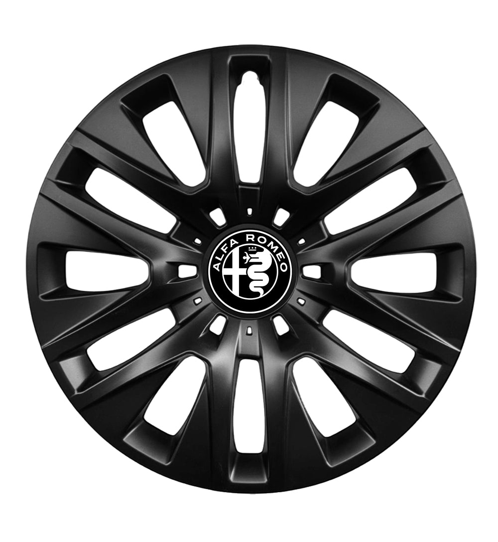 Set 4 capace roti potrivite jantelor de 16 inch compatibile ALFA ROMEO, Model 429 Black