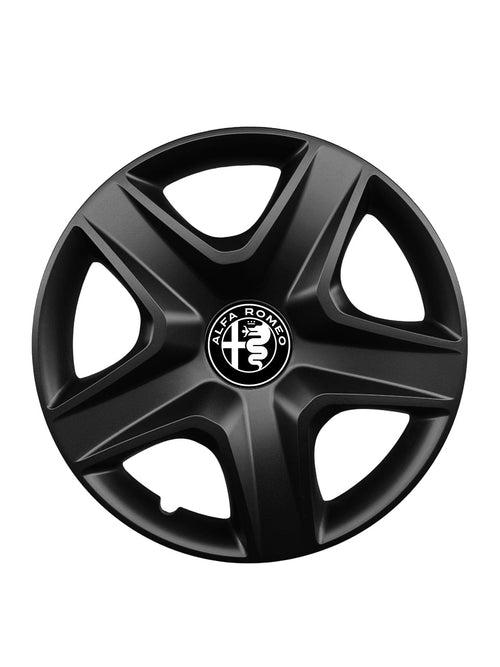Set 4 capace roti potrivite jantelor de 16 inch compatibile ALFA ROMEO, Model 418 Black