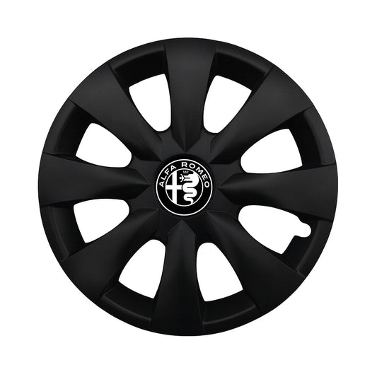 Set 4 capace roti potrivite jantelor de 15 inch compatibile ALFA ROMEO, Model - 316 Black Edition
