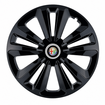Set 4 Capace Roti Terra Negru R16, pentru Alfa Romeo